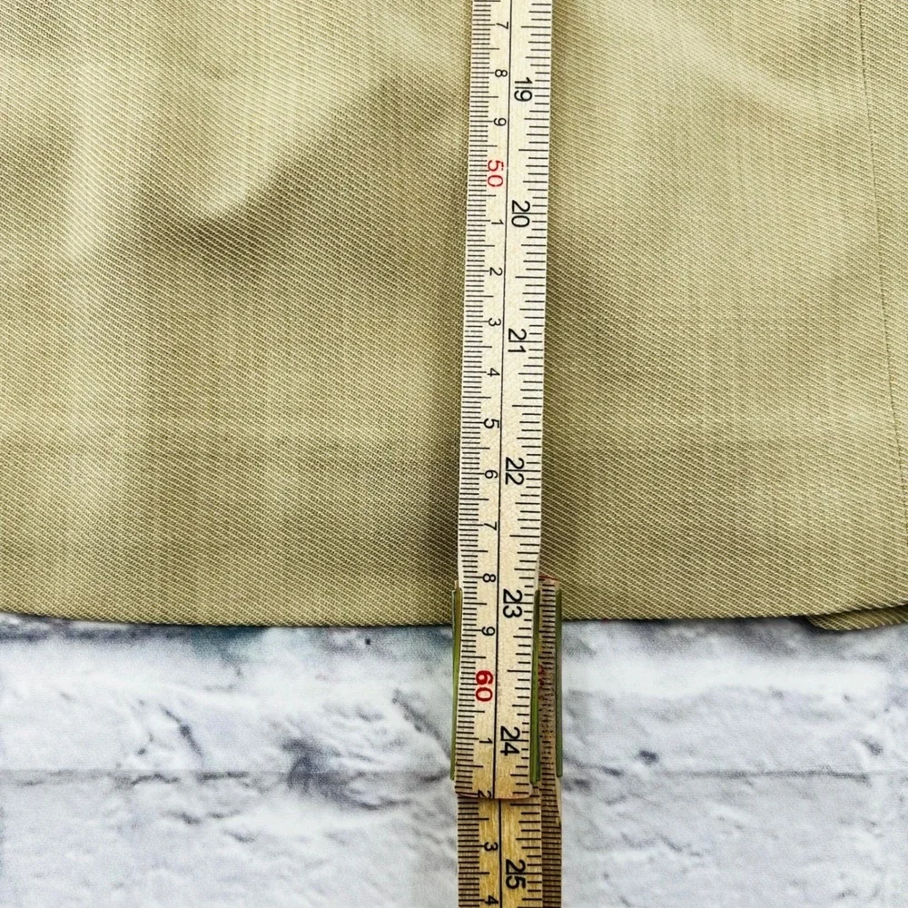 Lafayette 148 New York Tan Wool Pencil Skirt Size 6 Classic Career Wear